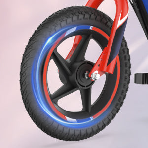 RED - 24V Electric Dirt Bike for Kids, 12" Wheel Electric Balance Bike for Ages 3-6