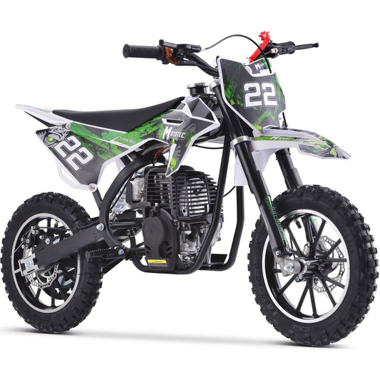 GREEN - MotoTec Demon 40cc 4-Stroke Kids Gas Dirt Bike