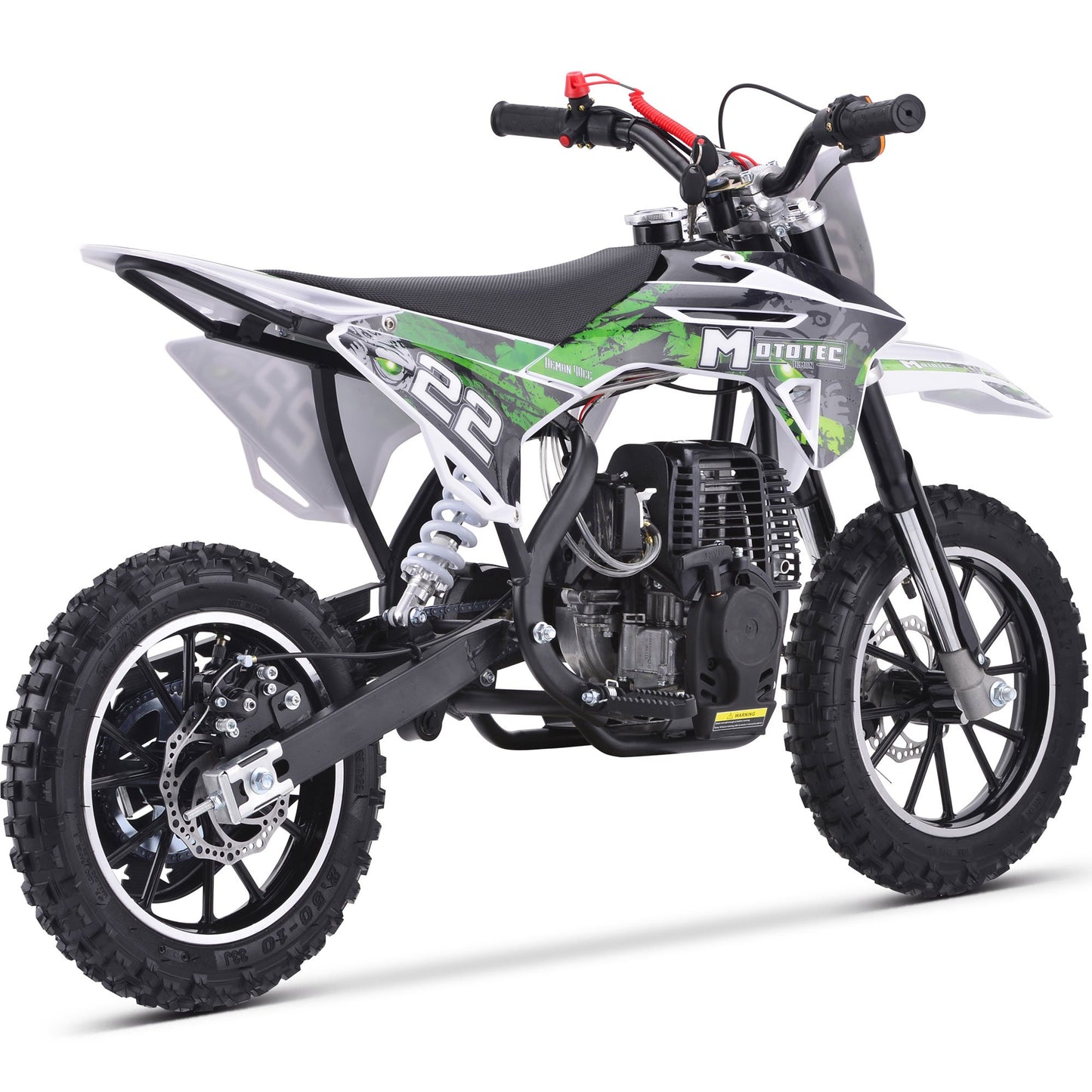 GREEN - MotoTec Demon 40cc 4-Stroke Kids Gas Dirt Bike