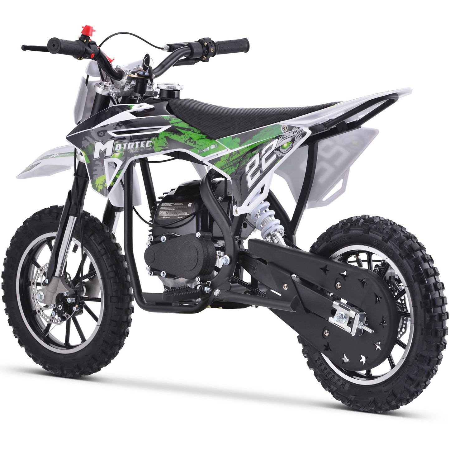 GREEN - MotoTec Demon 40cc 4-Stroke Kids Gas Dirt Bike