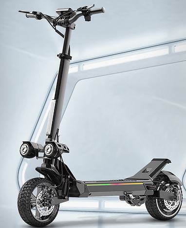 Electric Scooter, 1300 W Motor, 11" tire, Easy to Fold , Dual suspension, LED headlight, 3-Speed, Max speed up to 37 MPH