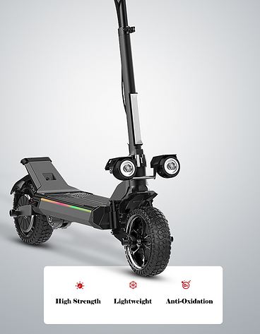Electric Scooter, 1300 W Motor, 11" tire, Easy to Fold , Dual suspension, LED headlight, 3-Speed, Max speed up to 37 MPH