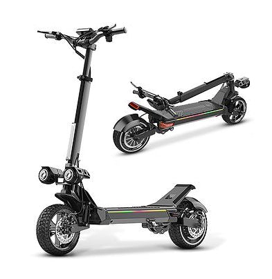Electric Scooter, 1300 W Motor, 11" tire,   Easy to Fold , Dual suspension, LED headlight, 3-Speed, Max speed up to 37 MPH