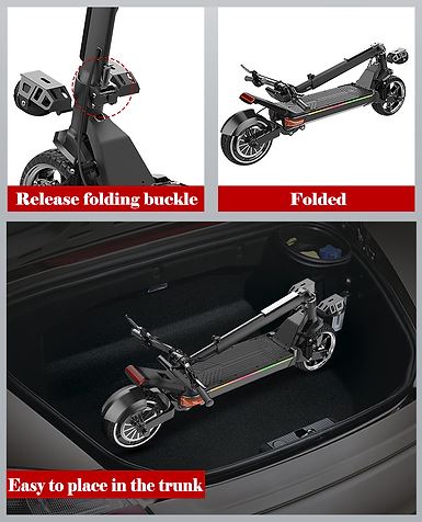 Electric Scooter, 1300 W Motor, 11" tire, Easy to Fold , Dual suspension, LED headlight, 3-Speed, Max speed up to 37 MPH