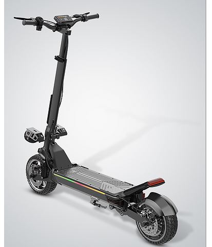 Electric Scooter, 1300 W Motor, 11" tire, Easy to Fold , Dual suspension, LED headlight, 3-Speed, Max speed up to 37 MPH