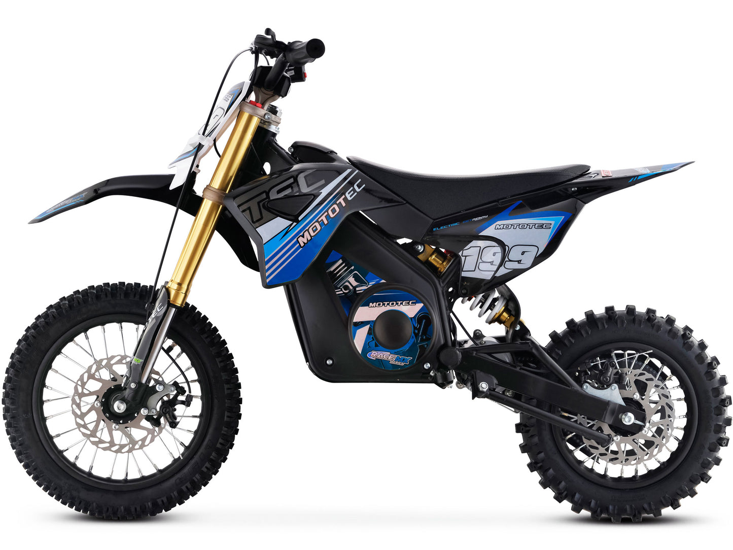 36V Blue MotoTec Electric Dirt Bike, 1000W