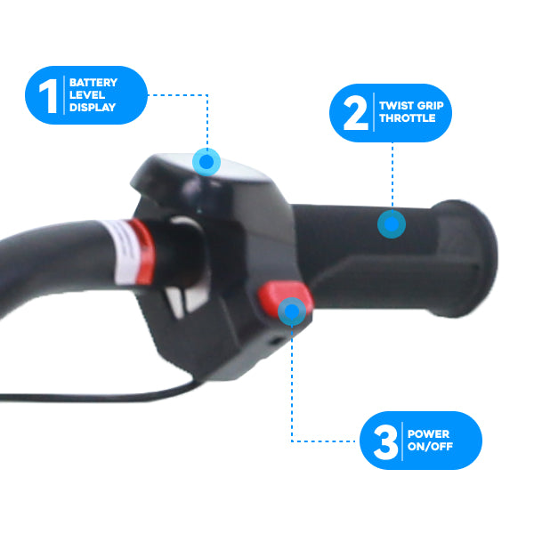3 Power modes - Kids Electric Bike