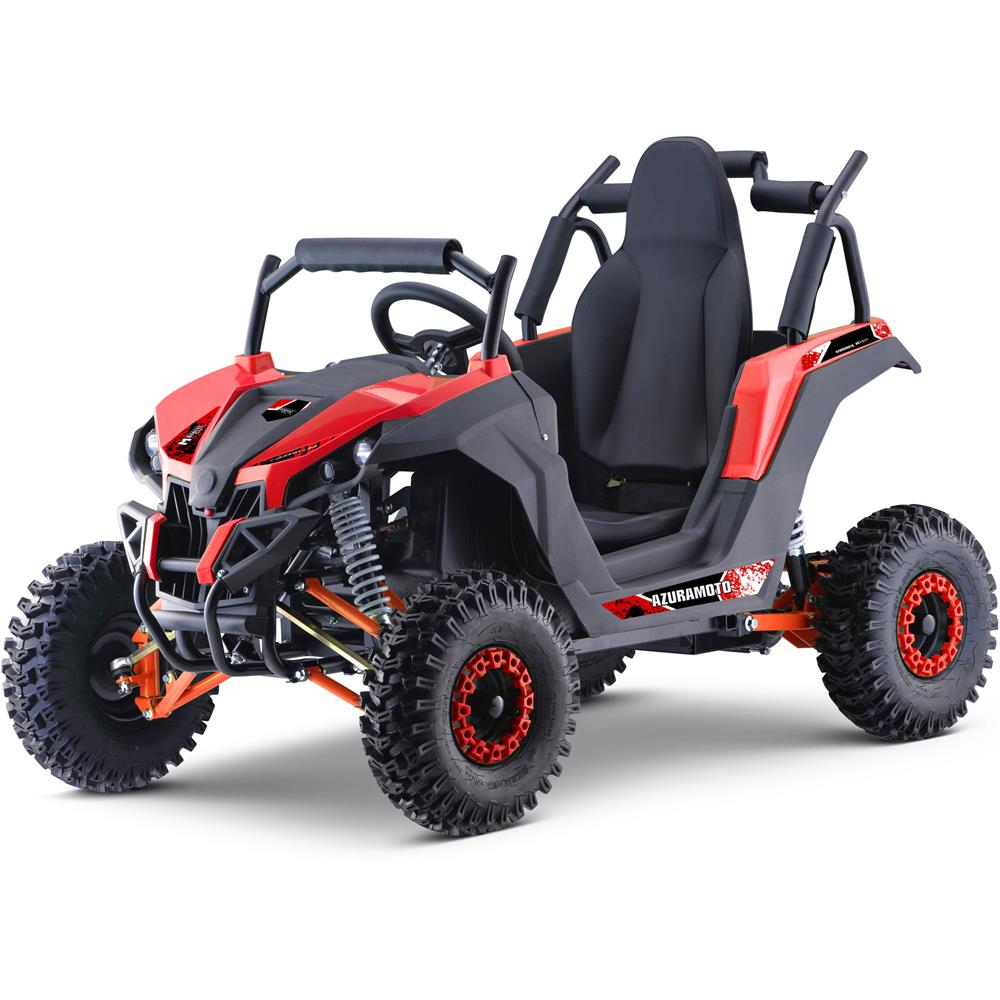 RED - MotoTec Raider Kids UTV Powerful 48v 1200w Full Suspension