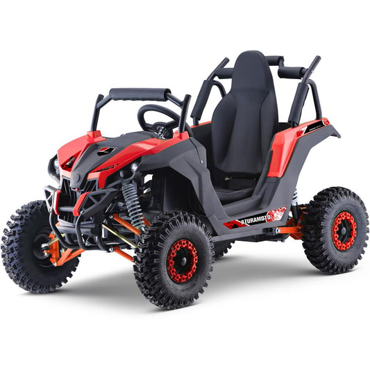 RED - MotoTec Raider Kids UTV Powerful 48v 1200w Full Suspension