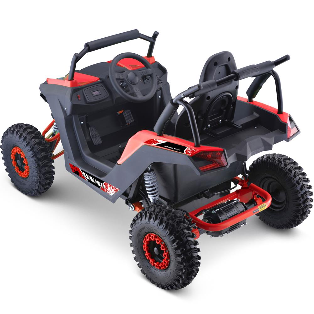 RED - MotoTec Raider Kids UTV Powerful 48v 1200w Full Suspension