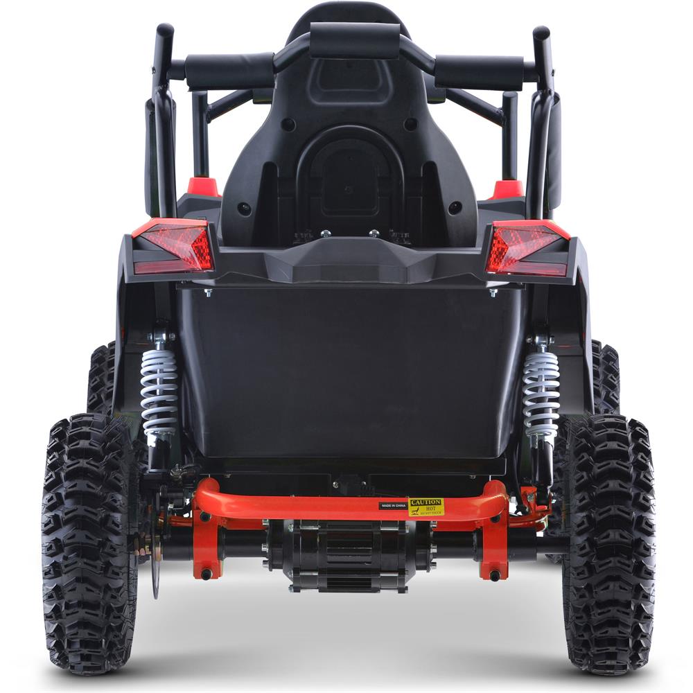 RED - MotoTec Raider Kids UTV Powerful 48v 1200w Full Suspension