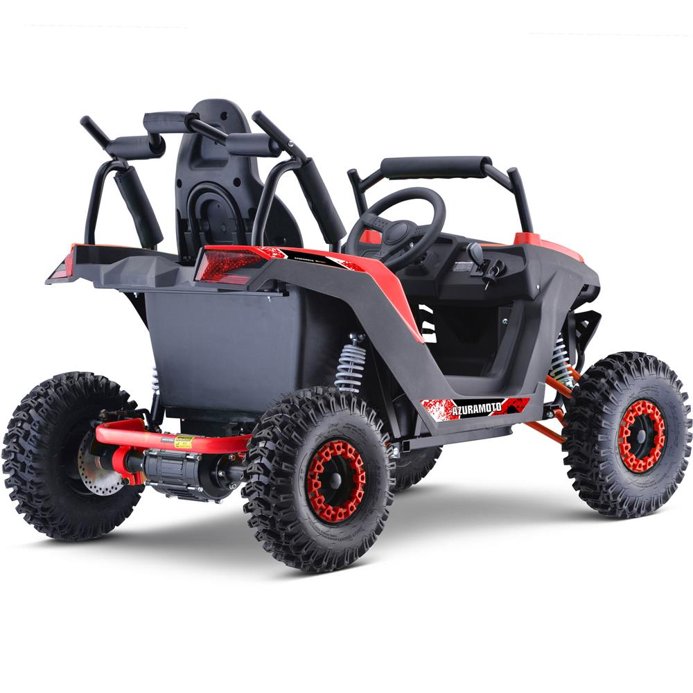 RED - MotoTec Raider Kids UTV Powerful 48v 1200w Full Suspension