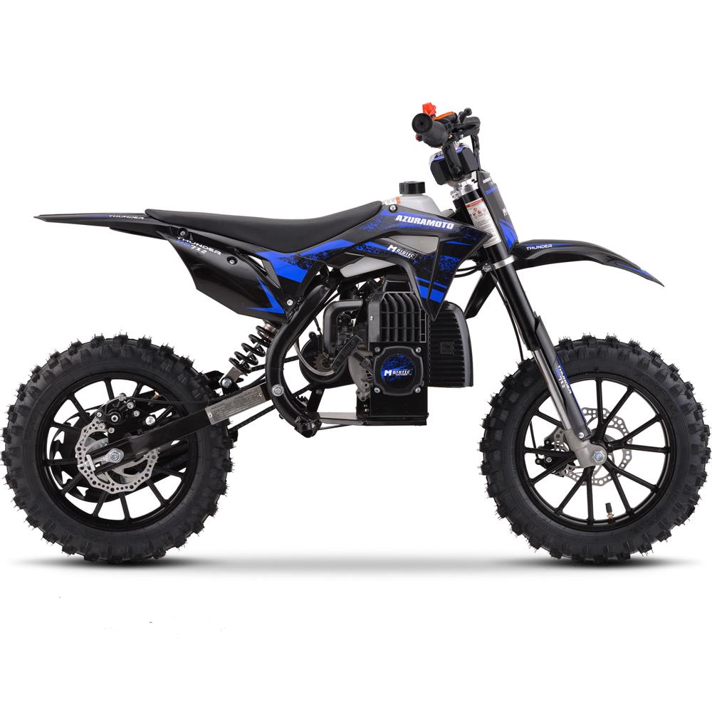 BLUE - MotoTec Kids Gas Dirt Bike