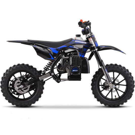 BLUE - MotoTec Kids Gas Dirt Bike