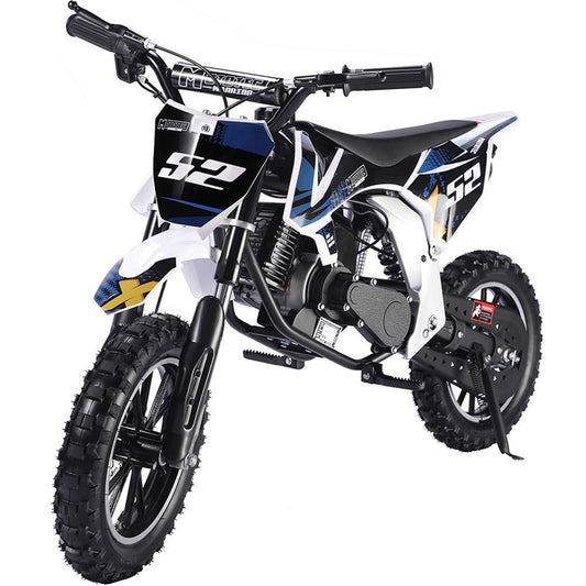 BLACK MotoTec Warrior 52cc 2-Stroke Kids Gas Dirt