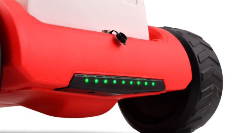 RED - DROYD Romper Electric ride-on toy for kids ages 3+,24v lithium-ion battery and a brushed DC motor, and a light-up LED front wheel