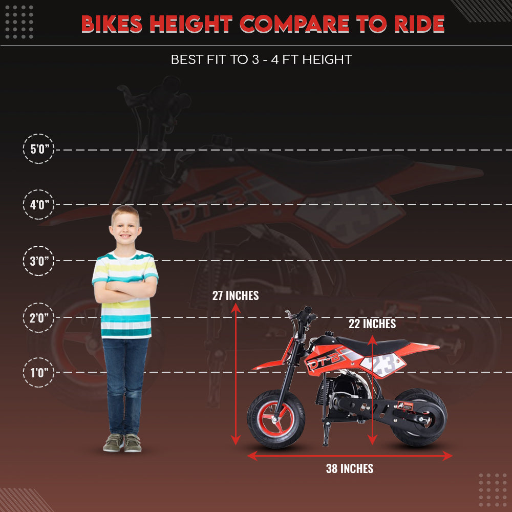 Fully Assembled Blue 50cc Kids Dirt Bike