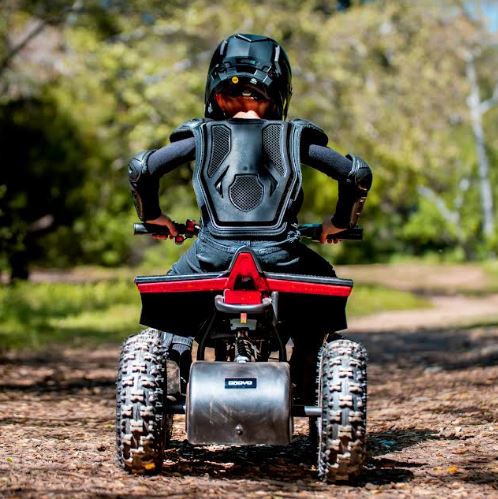 RED - Droyd Fury 500W Electric 4 Wheeler Quad Bike Kids Mini ATV with Throttle-Controlled Accelerator, 36V Lithium-Ion Battery