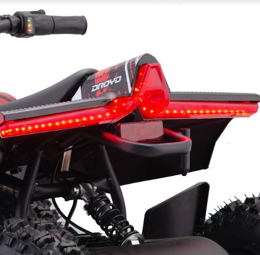 RED - Droyd Fury 500W Electric 4 Wheeler Quad Bike Kids Mini ATV with Throttle-Controlled Accelerator, 36V Lithium-Ion Battery