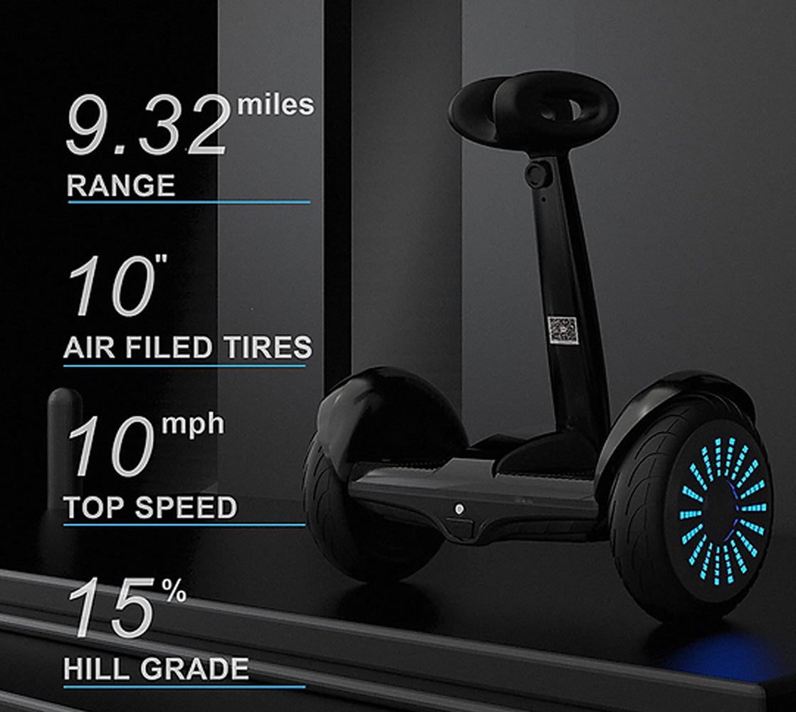 WHITE Electric Smart Self-Balancing Scooter 10" Tires, Bluetooth app management, Safer and easier to ride, good for teens and adults