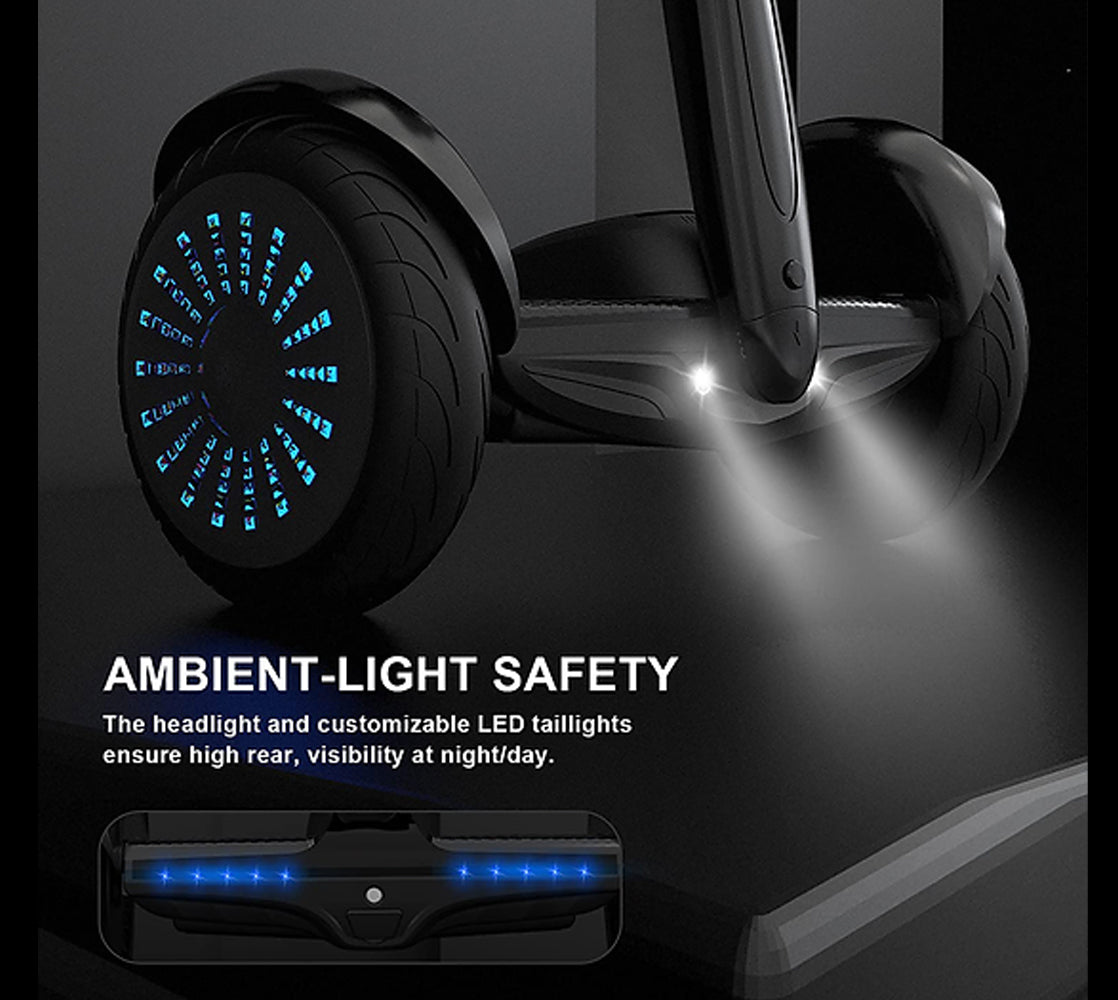 WHITE Electric Smart Self-Balancing Scooter 10" Tires, Bluetooth app management, Safer and easier to ride, good for teens and adults