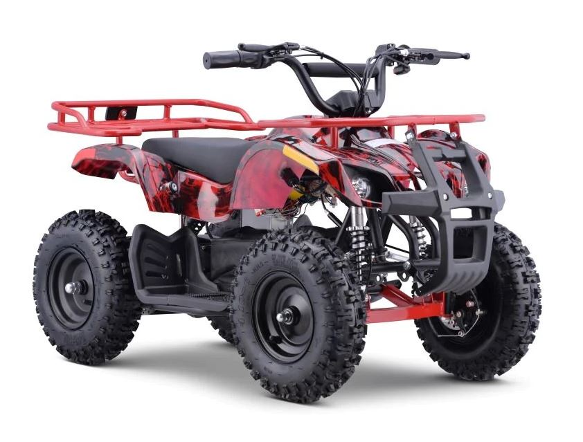 RED FLAME - SONORA Electric 500W 36V Kids Off-Road Quad ATV