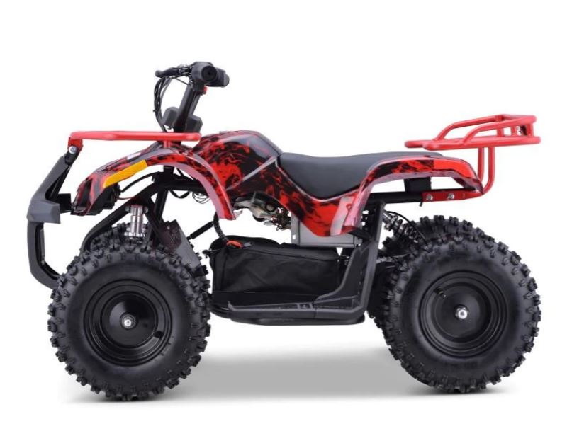 RED FLAME - SONORA Electric 500W 36V Kids Off-Road Quad ATV