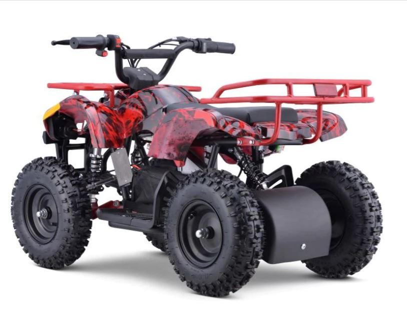 RED FLAME - SONORA Electric 500W 36V Kids Off-Road Quad ATV