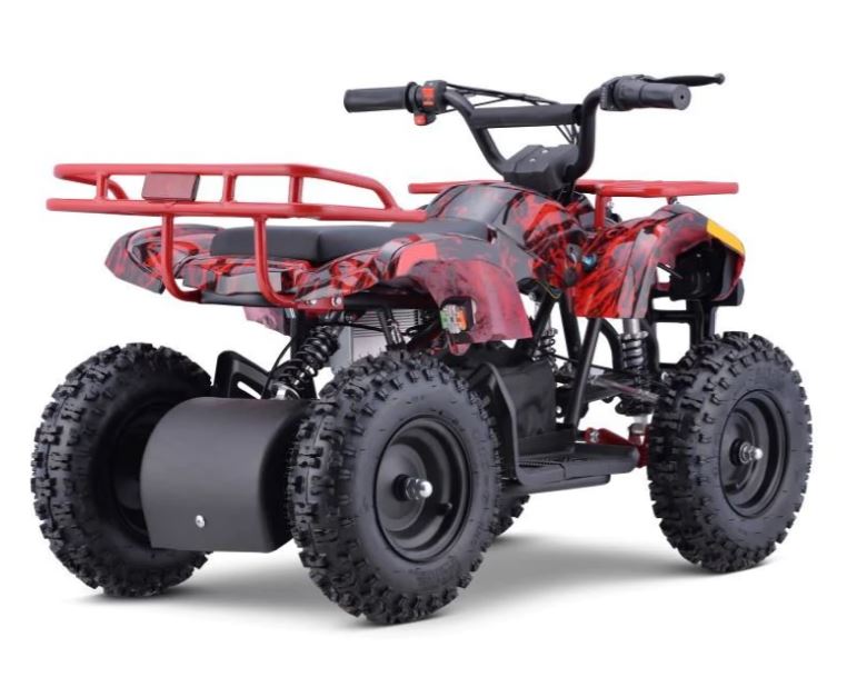 RED FLAME - SONORA Electric 500W 36V Kids Off-Road Quad ATV