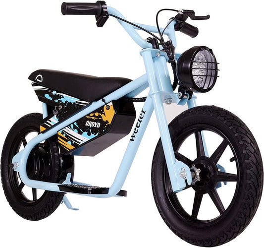 The Droyd Weeler Electric Mini Bike for Kids Ages 6 & Up