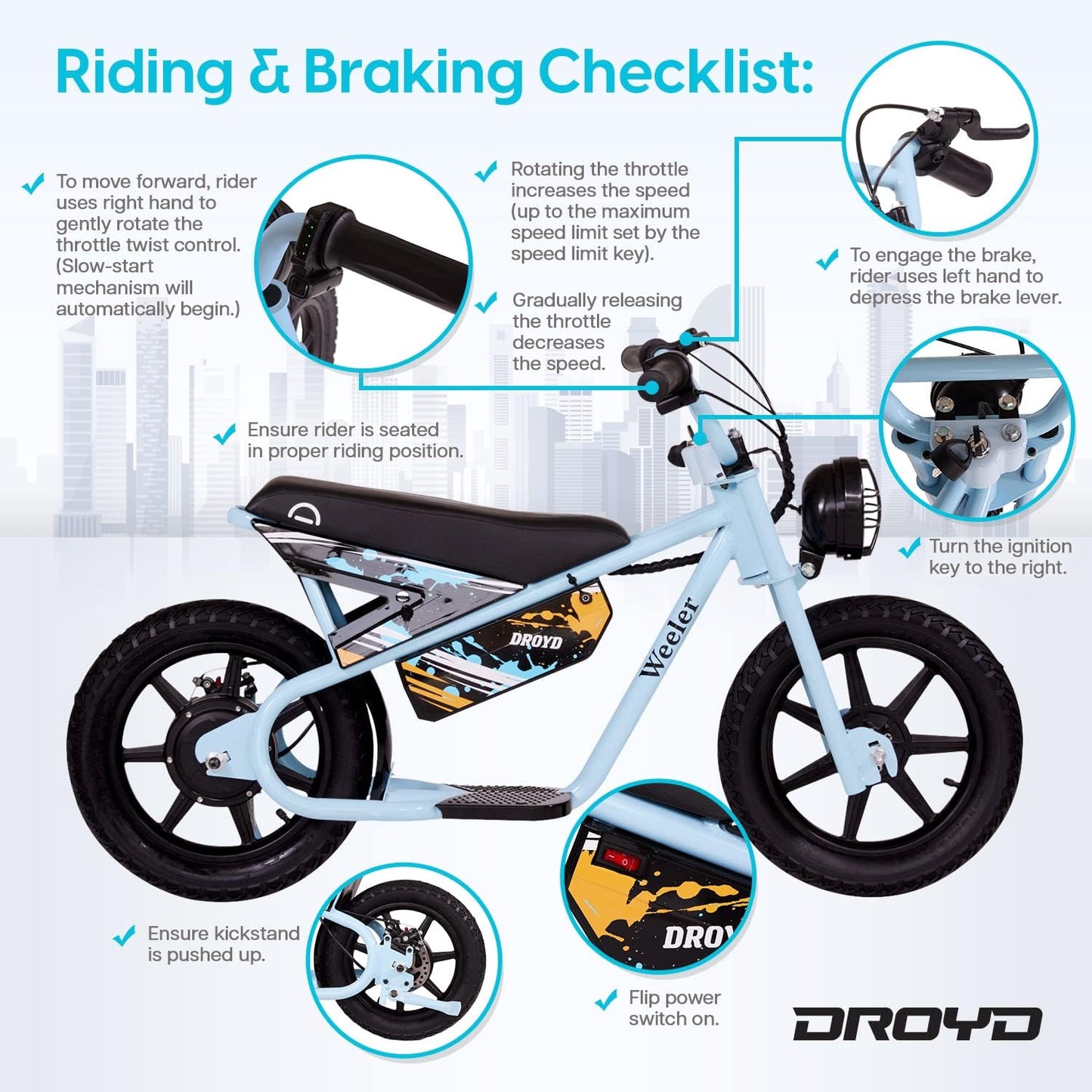 Droyd Weeler - Electric Mini Bike for kids