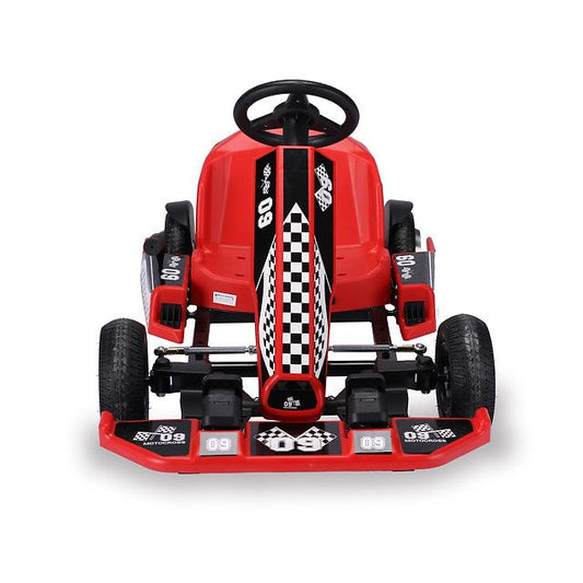 36V Electric Go Kart for Kids w/ Illuminated Colorful LED Wheels, Bluetooth Speaker - RED