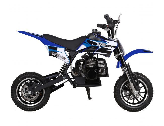 BLUE GBMOTO Upgraded 50cc Kids Dirt Bike, Fully Automatic, 95% Assembled
