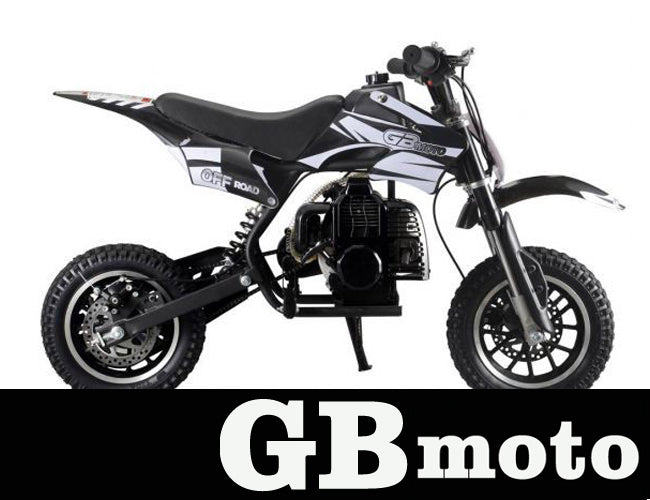 BLACK GBMOTO Upgraded 50cc Kids Dirt Bike, Fully Automatic, 95% Assembled