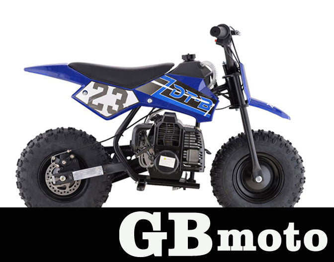BLUE GBMOTO 50CC  2-Stroke Gas Kids Dirt Bike, Fully Automatic, 95% Assembled