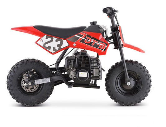 RED GBMOTO 50CC  2-Stroke Gas Kids Dirt Bike, Fully Automatic, 95% Assembled