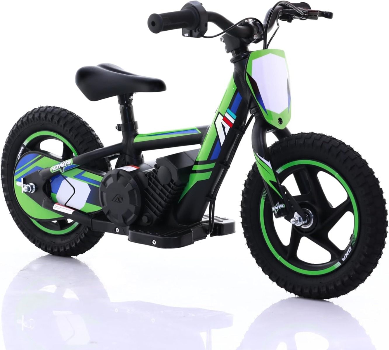 GREEN - 24V Electric Dirt Bike for Kids, 12" Wheel Electric Balance Bike for Ages 3-6