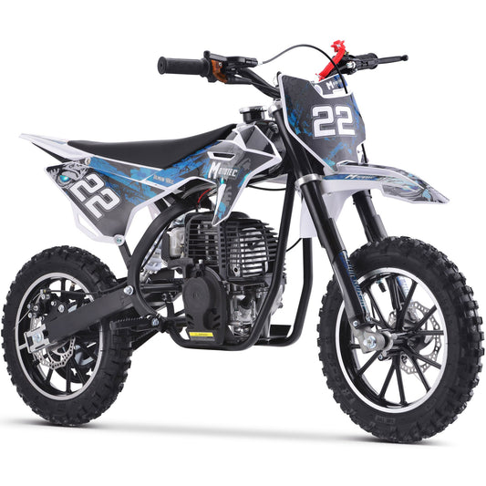 BLUE - MotoTec Demon 40cc 4-Stroke Kids Gas Dirt Bike