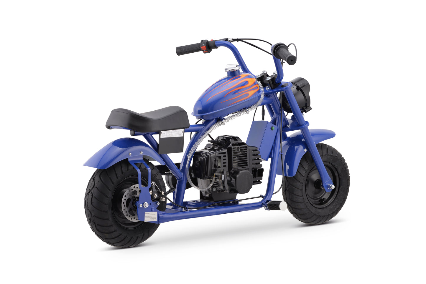 BLUE GBMOTO Mini Chopper Style kid Bike, 49.4 CC 2-Stroke Dirt Bike with Big Headlight, Premium Tire, Metal Frame, Disc Brakes, Max Load 165Lbs, Up to 20Mph, EPA Approved