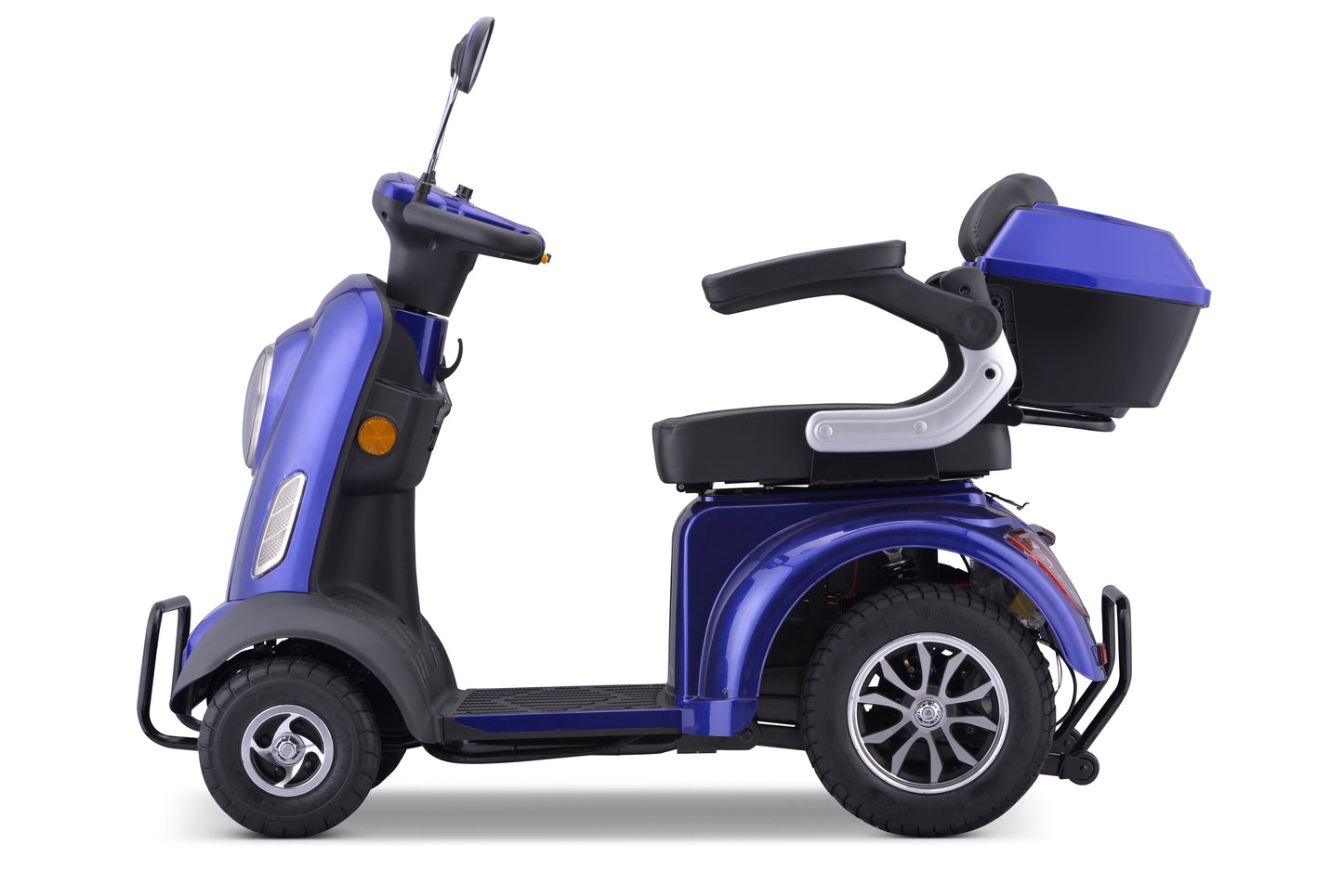 BLUE - Electric 4-Wheel Mobility Scooter, (XW-E05) Heavy Duty Wheelchair Device 400 LBS Capacity for Seniors & Adults, Assembled in US, Ready to Ride