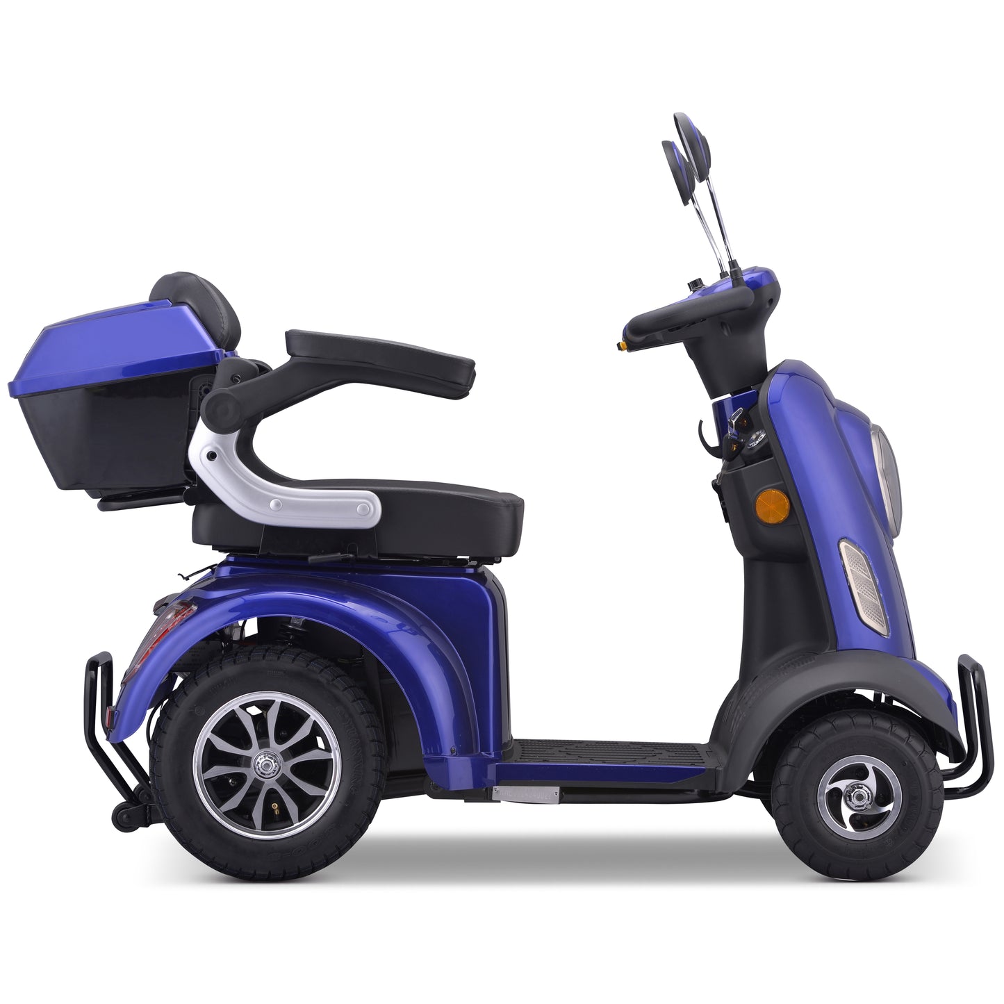 BLUE - Electric 4-Wheel Mobility Scooter, (XW-E05) Heavy Duty Wheelchair Device 400 LBS Capacity for Seniors & Adults, Assembled in US, Ready to Ride