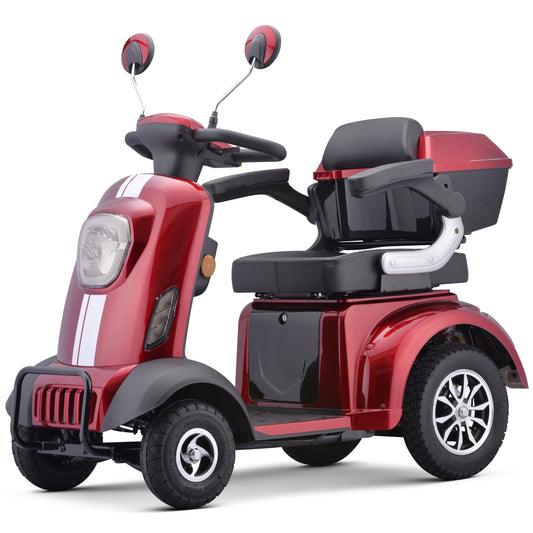 RED - Electric 4-Wheel Mobility Scooter, (XW-E05) Heavy Duty Wheelchair Device 400 LBS Capacity for Seniors & Adults, Assembled in US, Ready to Ride (Copy)