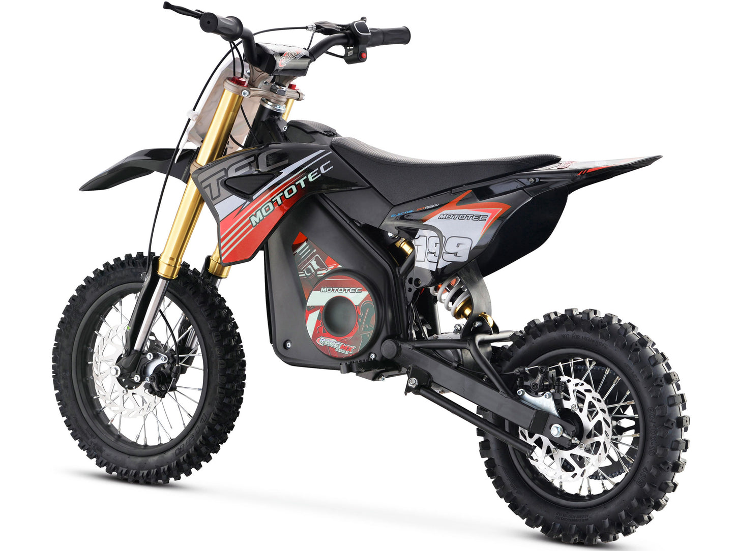 RED - MotoTec 36v Pro Electric Dirt Bike 1000w Lithium