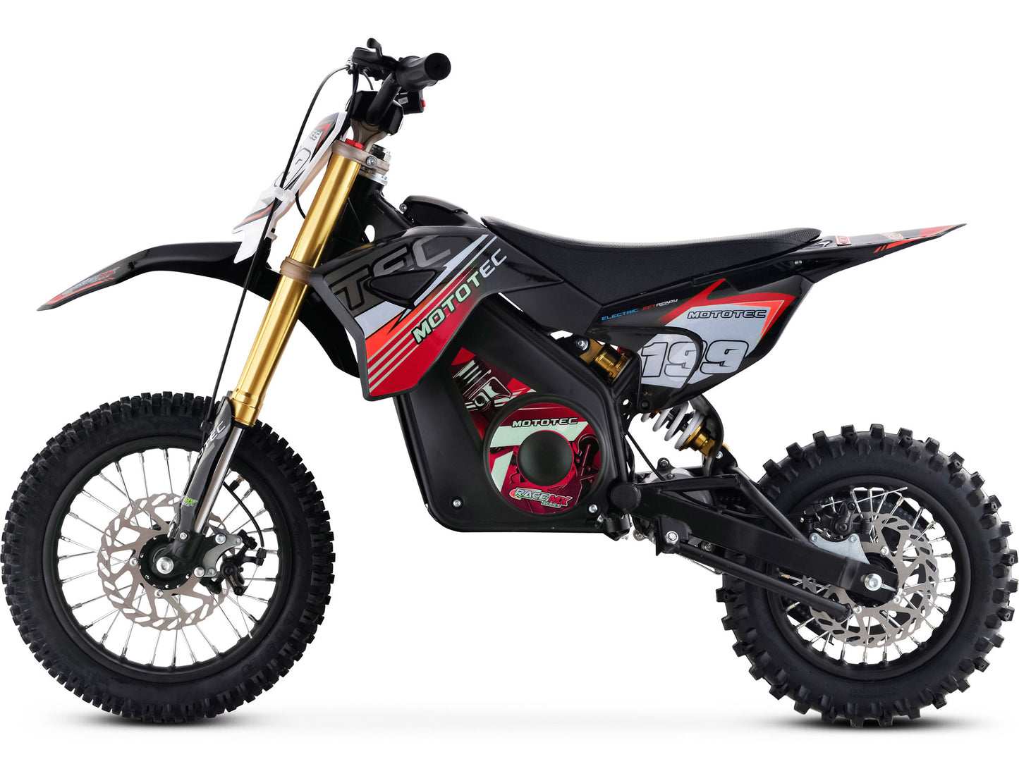 RED - MotoTec 36v Pro Electric Dirt Bike 1000w Lithium