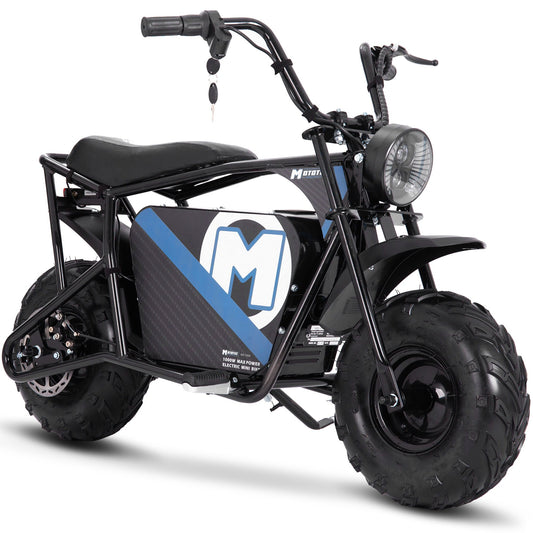 BLACK MotoTec 48v 1000w Electric Powered Mini Bike