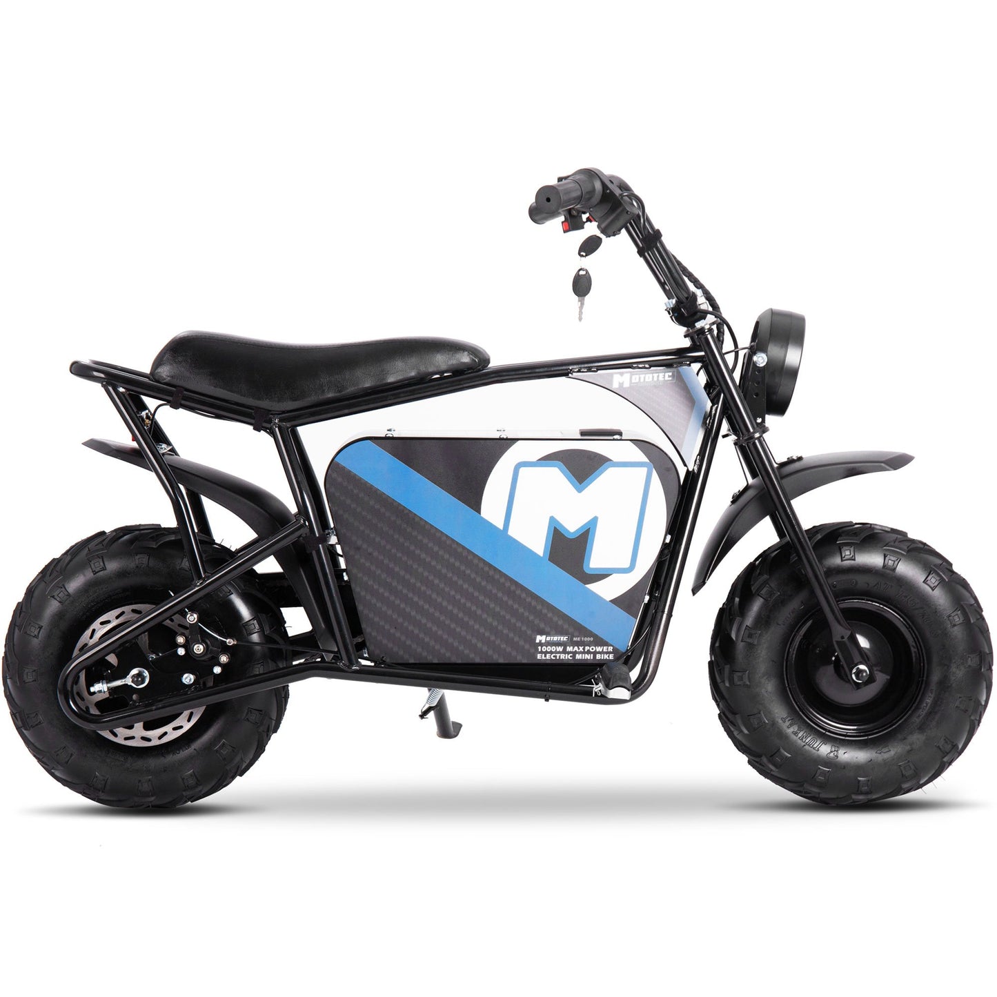 BLACK MotoTec 48v 1000w Electric Powered Mini Bike
