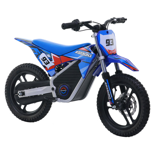 BLUE - Electric Dirt Bike for Kids, 36V 350W 14" Wheel Electric Balance Bike for Ages 6-12