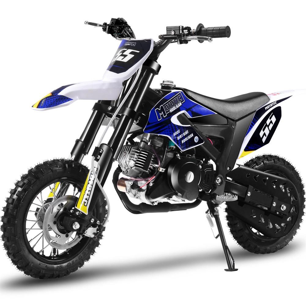 BLUE MotoTec Hooligan 60cc 4-Stroke Kids Gas Dirt Bike