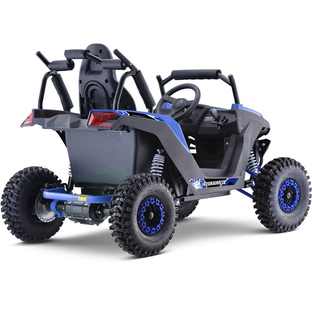 BLUE - MotoTec Raider Kids UTV Powerful 48v 1200w Full Suspension