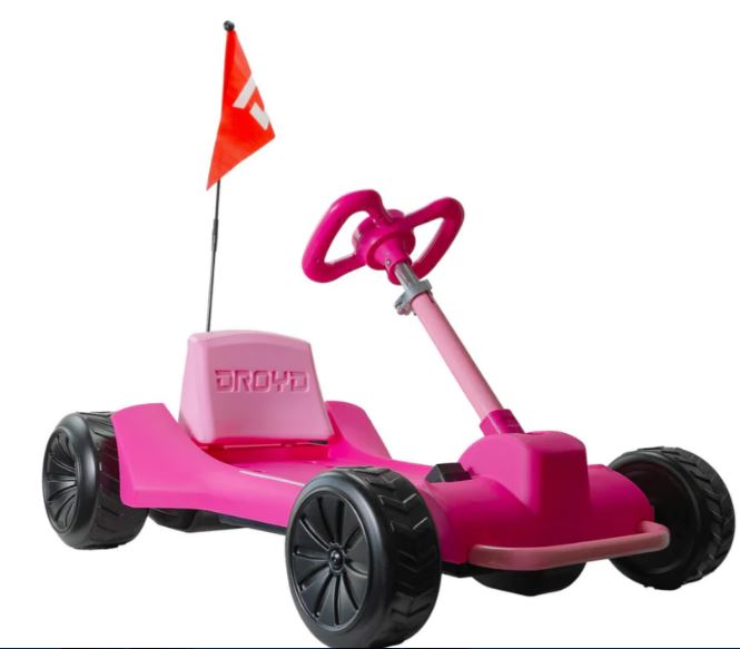 PINK - Droyd Zypster Electric Mini Go-Kart - Electric Bike for kids 3 to 6 years old - uilt-in parental speed controls where parents can use a key to lock in its speed at 3 or 6 mph